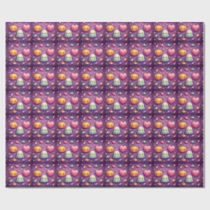 Cute Kawaii Halloween Wrapping Paper