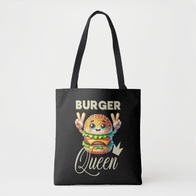 Cute Kawaii Hamburger  Tote Bag (Front)