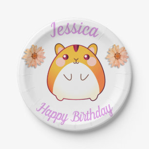 Cute Kawaii Hamster Custom Paper Plate