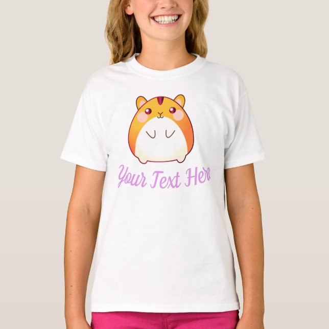 Cute Kawaii Hamster Custom T-Shirt (Front)