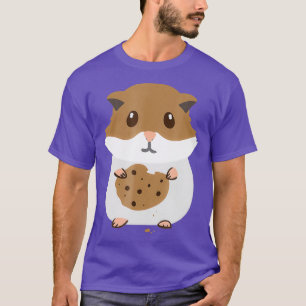 Cute Kawaii Hamster Eating A Cookie Graphic Tee