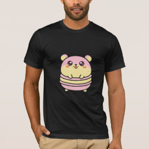 Cute Kawaii Hamster Macaron Smiling Pastel Cartoon T-Shirt