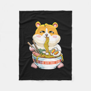 Cute Kawaii Hamster Ramen Anime Fleece Blanket