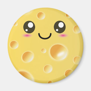 Cute Kawaii Happy Cheese Magnet