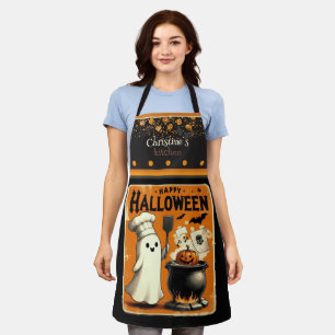 Cute kawaii Happy Halloween custom name Apron
