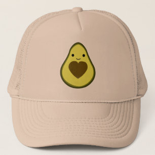 Cute Kawaii Happy Love Avocado Trucker Hat