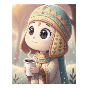 Cute Kawaii Hatshepsut   Food & Coconut Art Photo Print