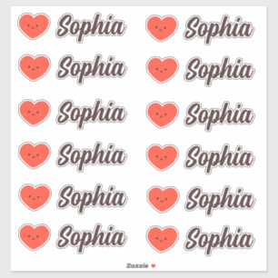 Cute Kawaii Heart Personalised Name