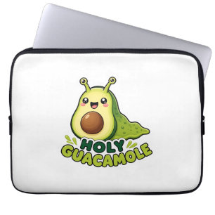 Cute Kawaii Holy Guacamole Avocado Slug Cartoon Laptop Sleeve