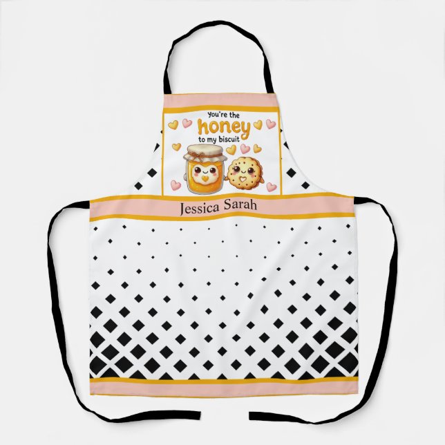 Cute Kawaii Honey and Biscuits Apron (Front)