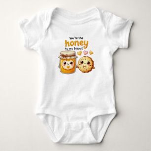 Cute Kawaii Honey and Biscuits Baby Bodysuit