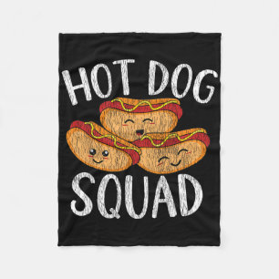 Cute Kawaii Hot Dog Squad Bbq Family Matching Men Fleece Blanket