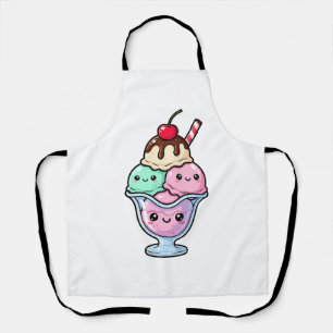 Cute Kawaii Ice Cream Sundae Apron