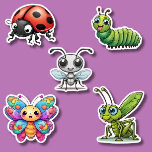 Cute Kawaii Insect Set Waterproof