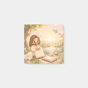 Cute Kawaii Jesus Morning Coffee Christian Pastel Post-it Notes