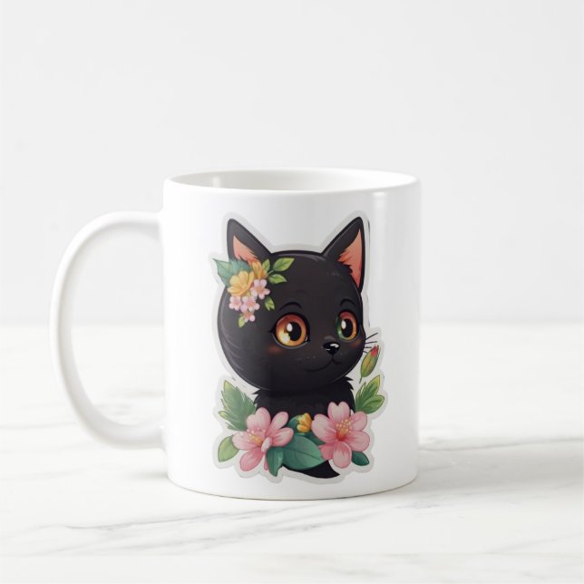 Cute kawaii Jiji Coffee Mug (Left)