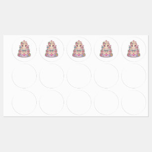 Cute Kawaii Just Married Wedding Cake Pastel Flora