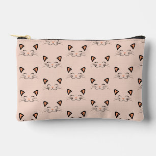 Cute Kawaii Kitten Cat Face Pattern Pencil Case Accessory Pouch