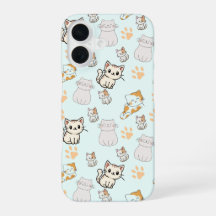Cute Kawaii Kittens & Paws iphone 16 case 