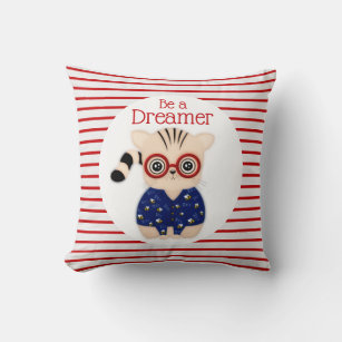 Cute Kawaii Kitty Cat Quote About Dreams Kids Cushion
