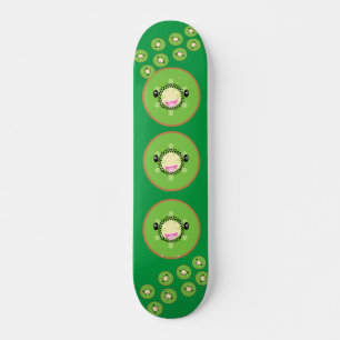 Cute Kawaii Kiwi Fruit Skateboard