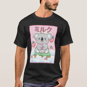 Cute Kawaii Koala Bear Strawberry Milk T-Shirt