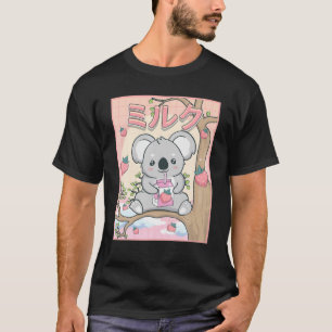 Cute Kawaii Koala Bear Strawberry Milk T-Shirt
