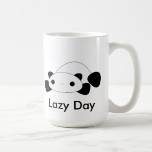 Cute kawaii lazy day panda mug