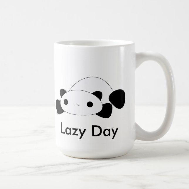 Cute kawaii lazy day panda mug (Right)