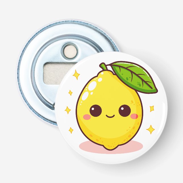 Cute Kawaii Lemon  Bottle Opener (Front)