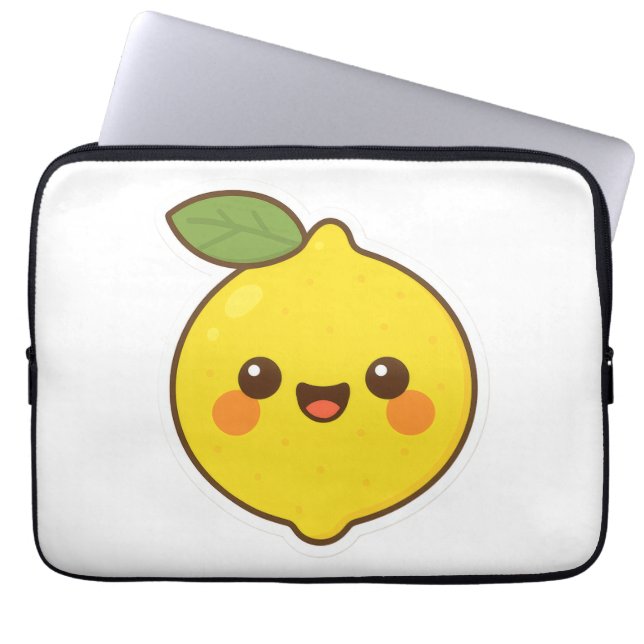 Cute Kawaii Lemon Laptop Sleeve (Front)