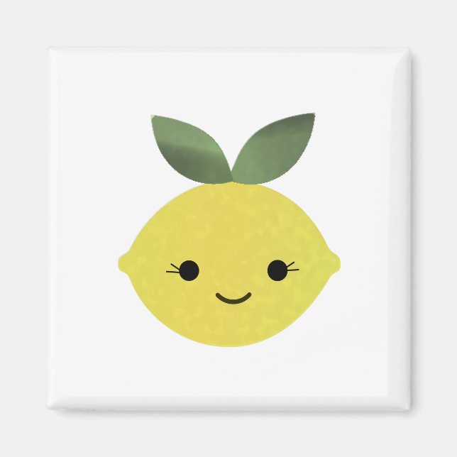 Cute Kawaii Lemon Magnet (Front)
