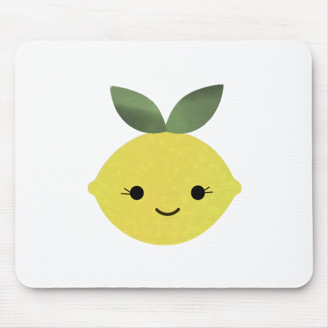 Cute Kawaii Lemon Mouse Pad (Front)