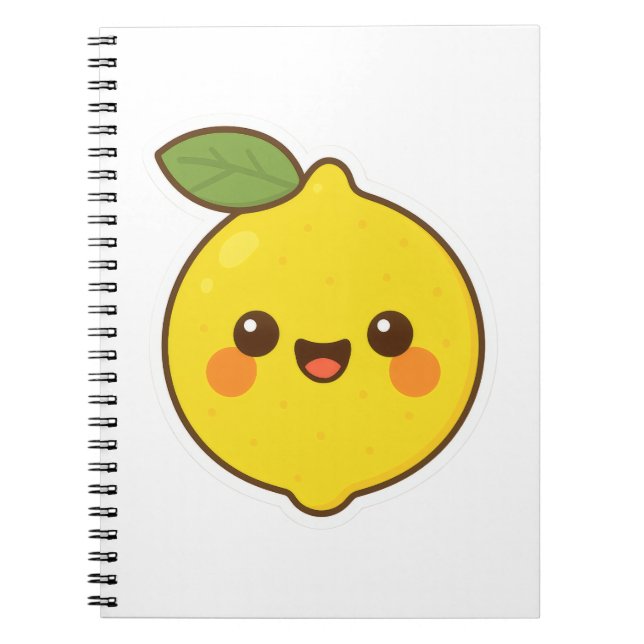 Cute Kawaii Lemon Notebook (Front)