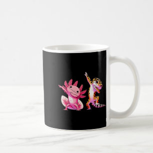 Cute Kawaii Leopard Gecko Dabbing Axolotl Friends Coffee Mug