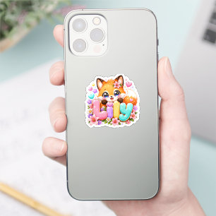 Cute Kawaii Lily Fox Name Pastel Pink Floral Woodl