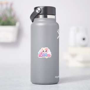 Cute Kawaii Luna Cat Name Pastel Pink Sparkling Ki
