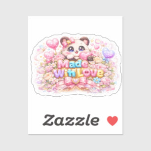 Cute Kawaii Made With Love Cat Name Pastel Pink Fl