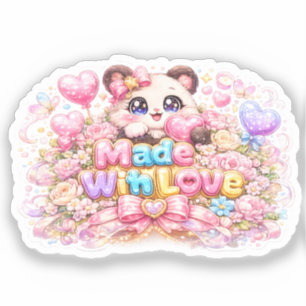 Cute Kawaii Made With Love Cat Name Pastel Pink Fl