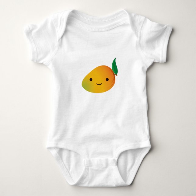 Cute Kawaii Mango Baby Bodysuit (Front)
