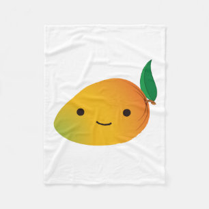 Cute Kawaii Mango Fleece Blanket