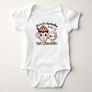 Cute Kawaii Marshmallows and Chocolate Baby Bodysuit