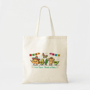 Cute Kawaii Mexican Food Party - Taco Burrito Avoc Tote Bag