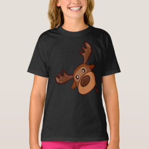 Cute Kawaii Moose Elk Deer Funny Alaska Moose T-Shirt