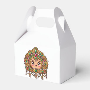 Cute Kawaii Moroccan Bridal Crown TraditionSticker Favour Box