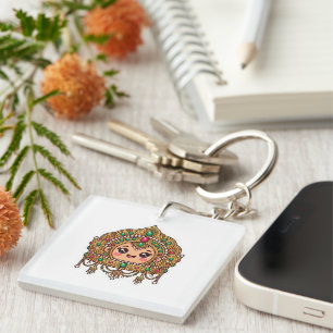 Cute Kawaii Moroccan Bridal Crown TraditionSticker Key Ring