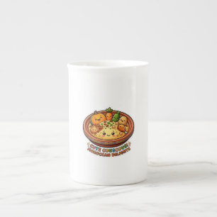 Cute Kawaii Moroccan Couscous Friday Gathering Col Bone China Mug