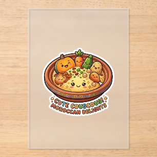 Cute Kawaii Moroccan Couscous Friday GatherSticker Acrylic Invitations