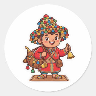 Cute Kawaii Moroccan Guerab Water Carrier SSticker Classic Round Sticker
