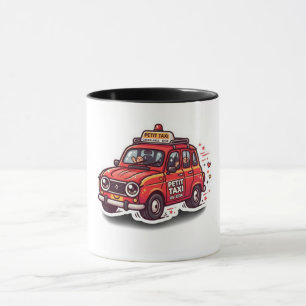 Cute Kawaii Moroccan Red Petit Taxi City TrSticker Mug